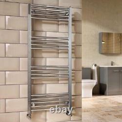 Chrome Heated Towel Rail Rad Radiator Bathroom Central Heating 500mm X 1200mm