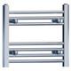 Chrome Heated Towel Rail Radiator 400 Mm Wide Flat Straight Bathroom Warmer