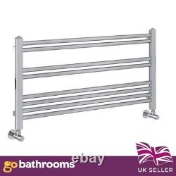 Chrome Horizontal Heated Towel Rail Radiator Modern Ladder Design 500x1180mm