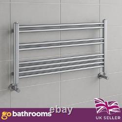 Chrome Horizontal Heated Towel Rail Radiator Modern Ladder Design 500x1180mm