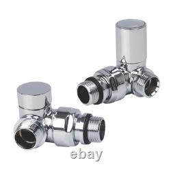 Chrome Towel Rail 1400x500mm Central Heating Clearance Bathroom
