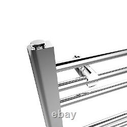 Chrome Towel Rail Radiator Bathroom Straight Heated Ladder Warmer Rad 1800 x 600