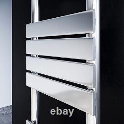 Chrome Towel Rail Radiator Designer Flat Panel Bathroom Heater Rads 1600 x 400mm