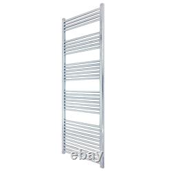 Chrome Towel Rail Radiator Straight Designer Bathroom Heated Ladder (20 Sizes)