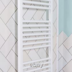 Chrome White Bathroom Heated Towel Radiator Ladder Rail Rad Curved Straight