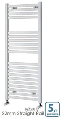 Chrome White Black Heated Towel Rail Rad Radiator Bathroom Heating Flat Straight