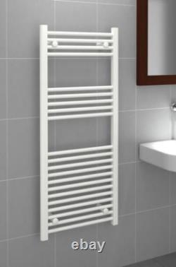 Chrome White Black Heated Towel Rail Rad Radiator Bathroom Heating Flat Straight