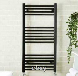 Chrome White Black Heated Towel Rail Rad Radiator Bathroom Heating Flat Straight