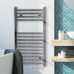 Chrome White Heated Towel Rail Radiator Straight Electric Bathroom Heating Rad