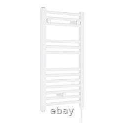 Chrome White Heated Towel Rail Radiator Straight Electric Bathroom Heating Rad