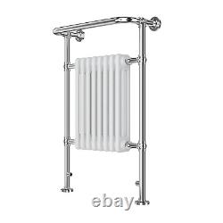 Chrome and White Heated Towel Rail Radiator 952 x 659mm Regent BeBa 26263