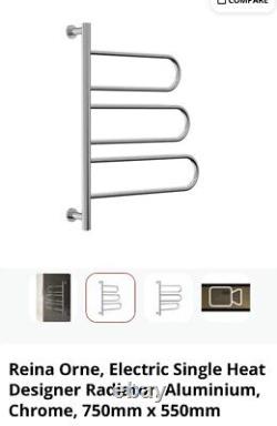 Chrome heated towel rail electric