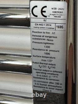 Chrome heated towel rail radiator