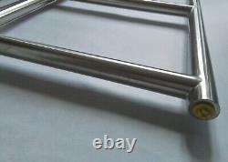 Clifton Bathrooms Towel Rail Grace 3 Rails Brushed Nickel Finish 800 x 500