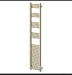 Colore Pizarro Brushed Brass 1800mm x 400mm Straight Heated Towel Rail Brand New