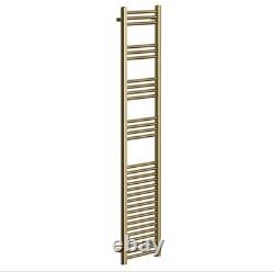 Colore Pizarro Brushed Brass 1800mm x 400mm Straight Heated Towel Rail Brand New