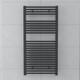 Contemporary Bathroom Straight Heated Towel Rail Radiator Rad 1200x600mm Grey