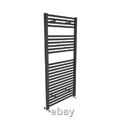 Contemporary Bathroom Straight Heated Towel Rail Radiator Rad 1200x600mm Grey