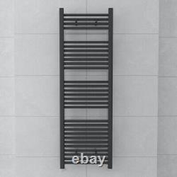 Contemporary Bathroom Straight Heated Towel Rail Radiator Rad 1500 x 500mm Grey