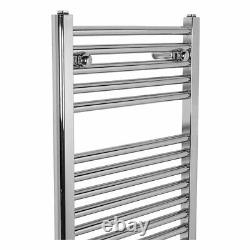 Contemporary Bathroom Straight Heated Towel Rail Radiator Rad 1800 x 450 Chrome