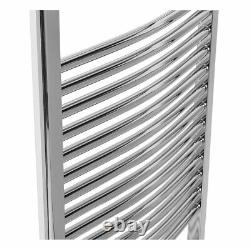 Contemporary Curved Bathroom Heated Towel Rail Radiator Rad 1800 x 500mm Chrome