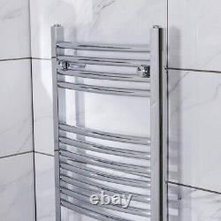 Contemporary Curved Bathroom Heated Warming Towel Rail Radiator Rad 1800 x 500