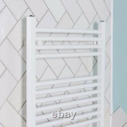 Contemporary Straight Bathroom Heated Towel Rail Radiator Rad 1500 x 600 White