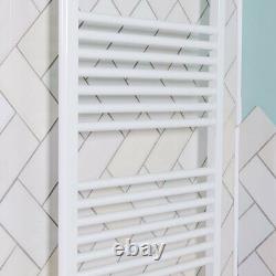 Contemporary Straight Bathroom Heated Towel Rail Radiator Rad 1500 x 600 White