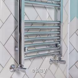 Contemporary Straight Heated Bathroom Towel Rail Radiator Rad 800 x 500 Chrome