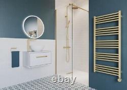 Crosswater Brushed Brass Bathroom All Electric Heated Towel Rail