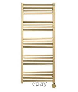 Crosswater Brushed Brass Bathroom All Electric Heated Towel Rail