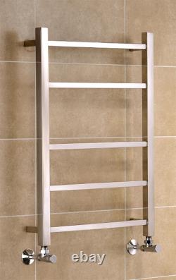 Cumbria Stainless Steel Towel Rails Central Heating Square Tubes