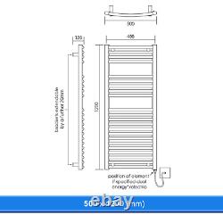 Curved Chrome Towel Rail Heated Ladder Modern Bathroom Radiator Rad 5 Sizes