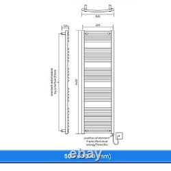 Curved Chrome Towel Rail Heated Ladder Modern Bathroom Radiator Rad 5 Sizes