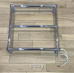 Delamere Marlborough Electric Chrome Heated Towel Rail 675 x 674 x 140 31.8mm