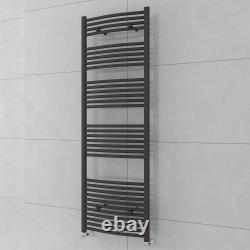 Designed Grey Anthracite Curved Heated Towel Rail Radiator Bathroom Radiator