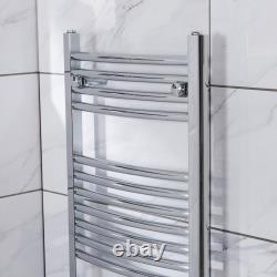 Designer Bathroom Chrome Curved Heated Towel Rail Warmer Radiator Rad Ladder