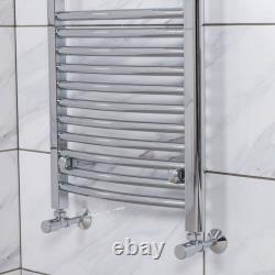 Designer Bathroom Chrome Curved Heated Towel Rail Warmer Radiator Rad Ladder