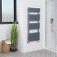 Designer Bathroom Flat Panel Heated Towel Rail Radiator 1200 X 500mm Sand Grey