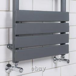 Designer Bathroom Flat Panel Heated Towel Rail Radiator 1200 x 500mm Sand Grey