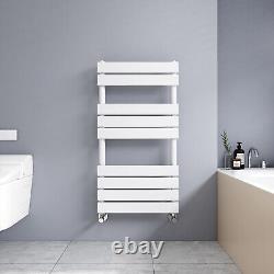 Designer Bathroom Flat Panel Heated Towel Rail Radiator 95x50cm With/no Valves