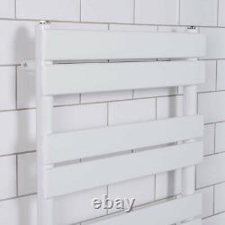 Designer Bathroom Flat Panel Heated Towel Rail Radiator Heating 1000x600mm White