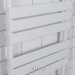 Designer Bathroom Flat Panel Heated Towel Rail Radiator Rad 1200 x 600 mm White