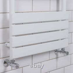 Designer Bathroom Flat Panel Heated Towel Rail Radiator Rad 1200 x 600 mm White