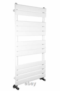 Designer Bathroom Flat Panel Heated Towel Rail Radiator Rad 1200 x 600 mm White