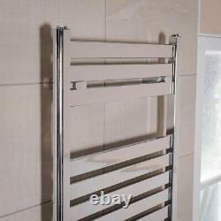 Designer Bathroom Flat Panel Heated Towel Rail Radiator Rad 1800 x 600 Chrome