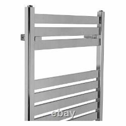 Designer Bathroom Flat Panel Heated Towel Rail Radiator Rad 1800 x 600 Chrome