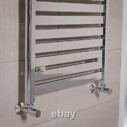 Designer Bathroom Flat Panel Heated Towel Rail Radiator Rad 1800 x 600 Chrome