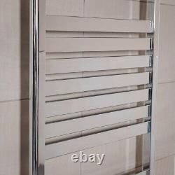 Designer Bathroom Flat Panel Heated Towel Rail Radiator Rad 1800 x 600 Chrome