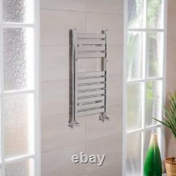 Designer Bathroom Flat Panel Heated Towel Rail Radiator Rad 800 x 500 Chrome